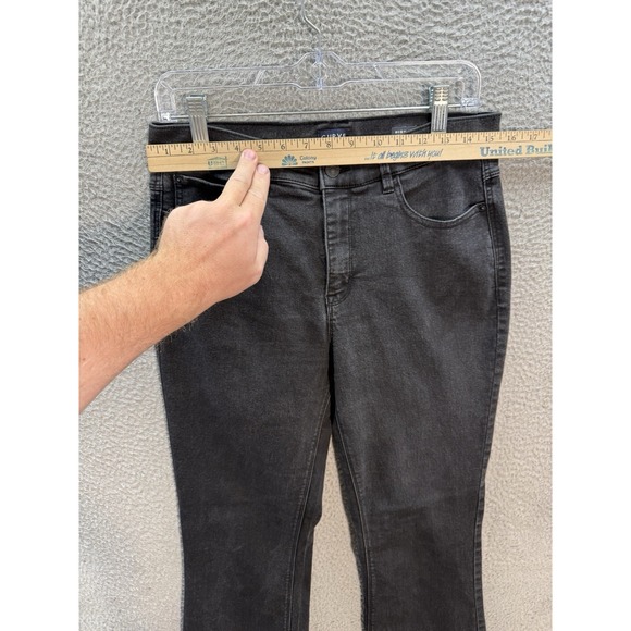 Curve Appeal Jeans Womens 10/30 Black Denim High Rise Flare Stretch Preppy - Picture 3 of 10